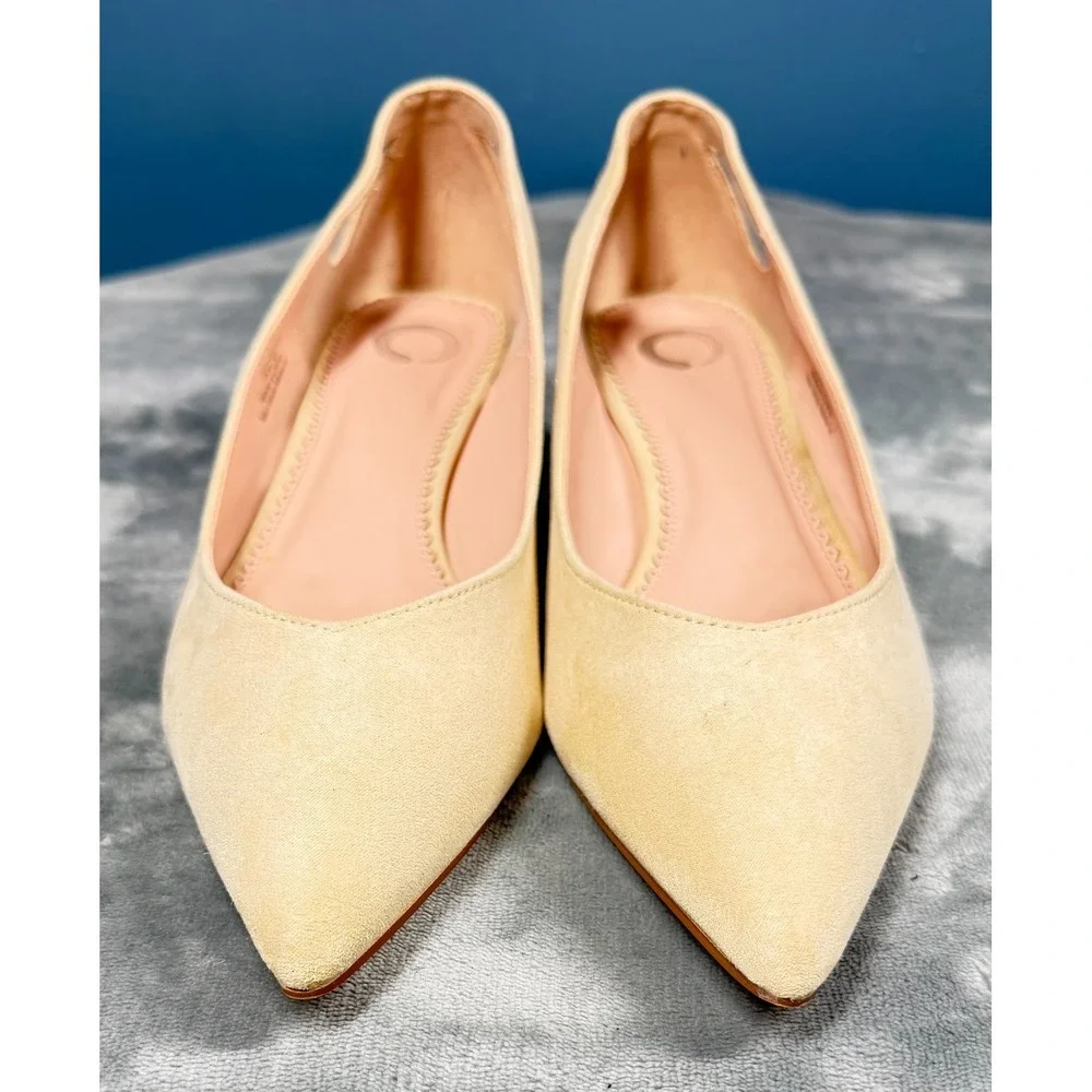 Journee Collection Kitten Heels Womens 10 Beige Pointed Toe Slingback